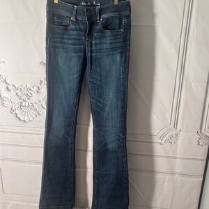 American Eagle Outfitters Juniors Stretch Long Bootcut Jeans Sz 4